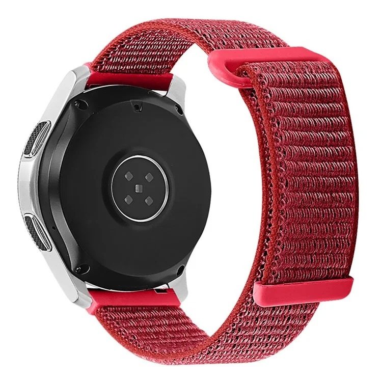 22mm Adjustable Elastic Watch Band Soft Stretch Nylon Loop Bracelet Strap Replacement for Huawei Watch GT 2e 42mm/46mm - Red