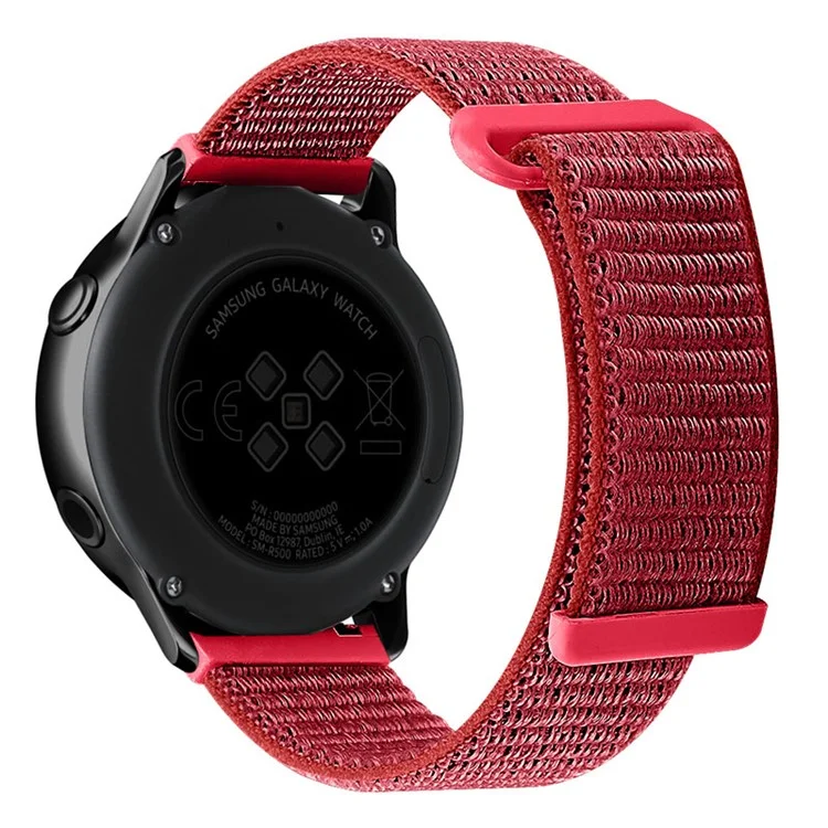 Cingcio da Polso da Polso Per Orologi in Nylon Intrecciato da 20 mm Per Samsung Galaxy Watch3 41mm/Gear S2 Classic - Rosso