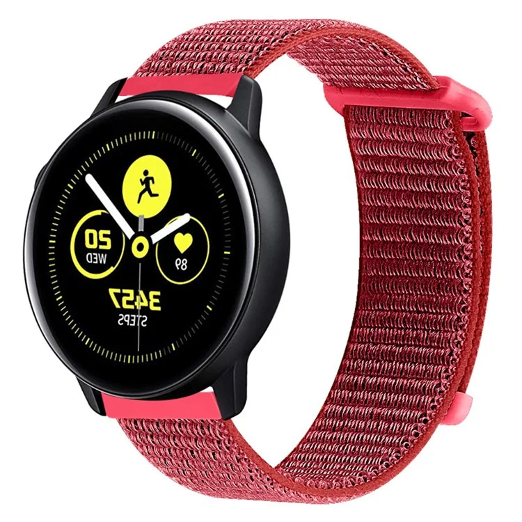 Cingcio da Polso da Polso Per Orologi in Nylon Intrecciato da 20 mm Per Samsung Galaxy Watch3 41mm/Gear S2 Classic - Rosso