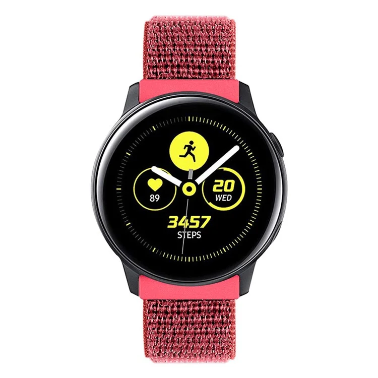 Cingcio da Polso da Polso Per Orologi in Nylon Intrecciato da 20 mm Per Samsung Galaxy Watch3 41mm/Gear S2 Classic - Rosso