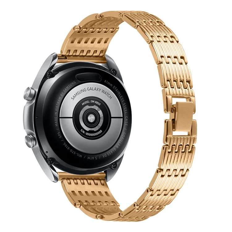 22 Мм Полый Дизайн Rhinestone Smart Watch Smart Smartace Band Для Samsung Galaxy Watch3 45mm / Galaxy Watch 46 Мм - Розовое Золото