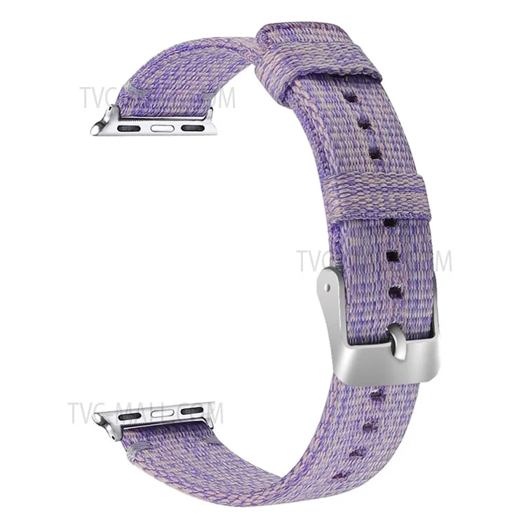 Geflochtenes Nylon Smart Watch Armband Band Ersatzriemen Für Apple Watch SE 40 Mm/serie 7 41 Mm/6/5/4 40 Mm/3/2/1 38 mm - Violett