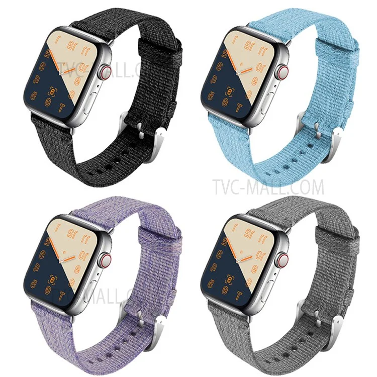 Geflochtenes Nylon Smart Watch Armband Band Ersatzriemen Für Apple Watch SE 40 Mm/serie 7 41 Mm/6/5/4 40 Mm/3/2/1 38 mm - Violett