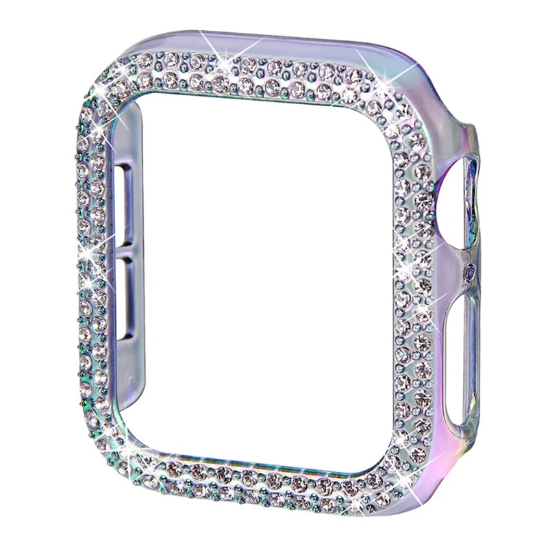 Hard PC Rhinestone Watch Case Frame Edge Cover for Apple Watch Series SE3 / SE2 / SE1 /  6 / 5 / 4 40mm - Colorful