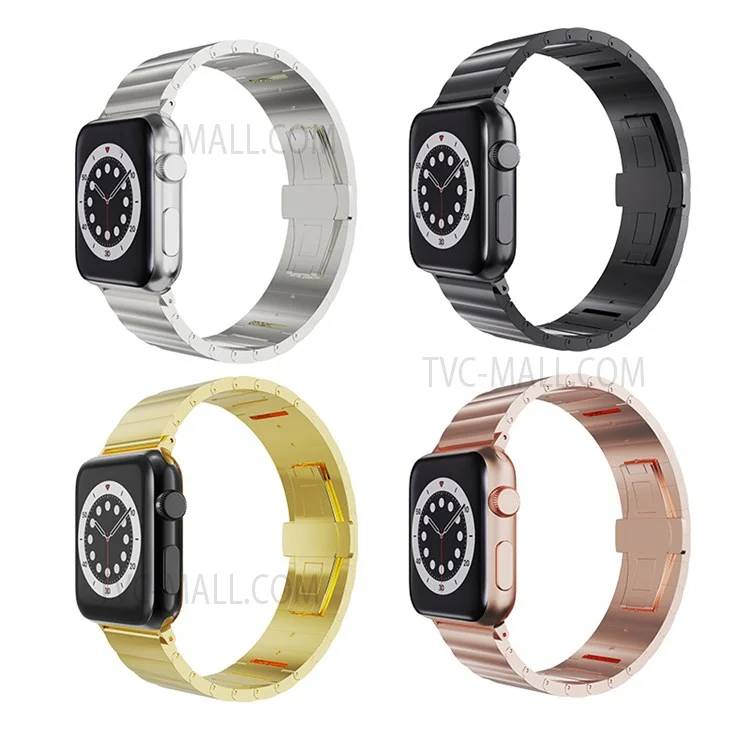 Bracelet de montre intelligent en métal Bracelet de remplacement pour Apple Watch Series 10 46mm / Ultra 2 Ultra 49mm / 9 8 7 45mm / SE (2023) SE (2022) SE 6 5 4 44mm / 3 2 1 42mm - Or