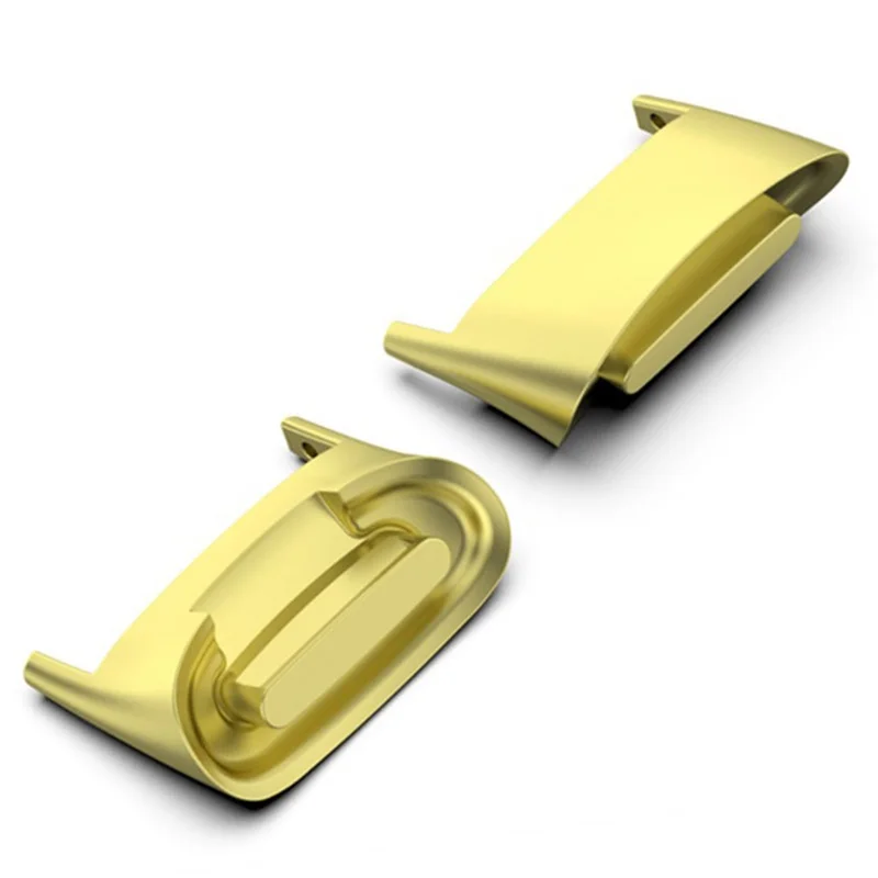 Пара сменных ремешков для часов с металлическими соединителями для Fitbit Charge 5 - золотистый