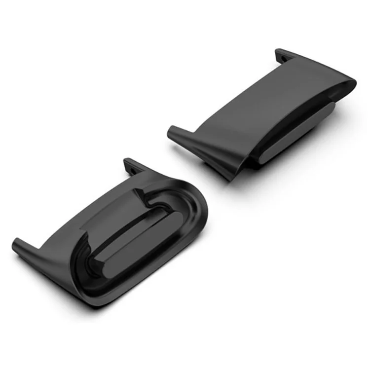 1 Pair Replacement Watch Strap Wrist Band Buckle Metal Connectors for Fitbit Charge 5 - Black