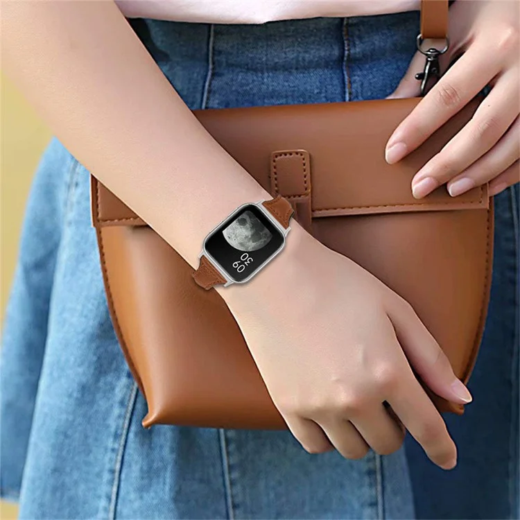 Schnell Release Uhrenarmband Top Grain Cowhide Echtes Leder Uhrenarmband für Oppo Watch 41mm - Braun