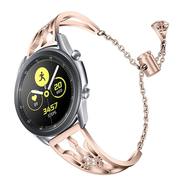 Hollow Out Crown Shaped Rhinestone Watch Band Stainless Steel Adjustable Slide Bracelet Wristband Strap for Samsung Gear S3 Classic/S3 Frontier - Gold