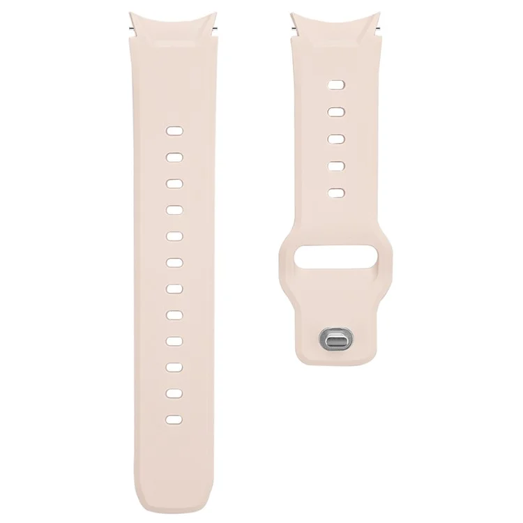 Silicone Solid Color Replacement Wrist Band Watch Strap for Samsung Galaxy Watch6 40mm 44mm / Watch6 Classic 43mm 47mm / Watch 5 40mm 44mm / 5 Pro 45mm / Watch4 40mm 44mm - Light Pink