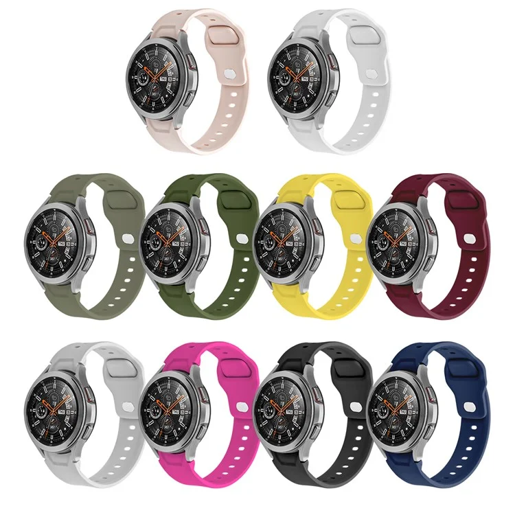 Cinturino da Orologio da Orologio da Polso a Colore Solido in Silicone Per Samsung Galaxy Watch4 40mm/44mm - Rosa Chiaro