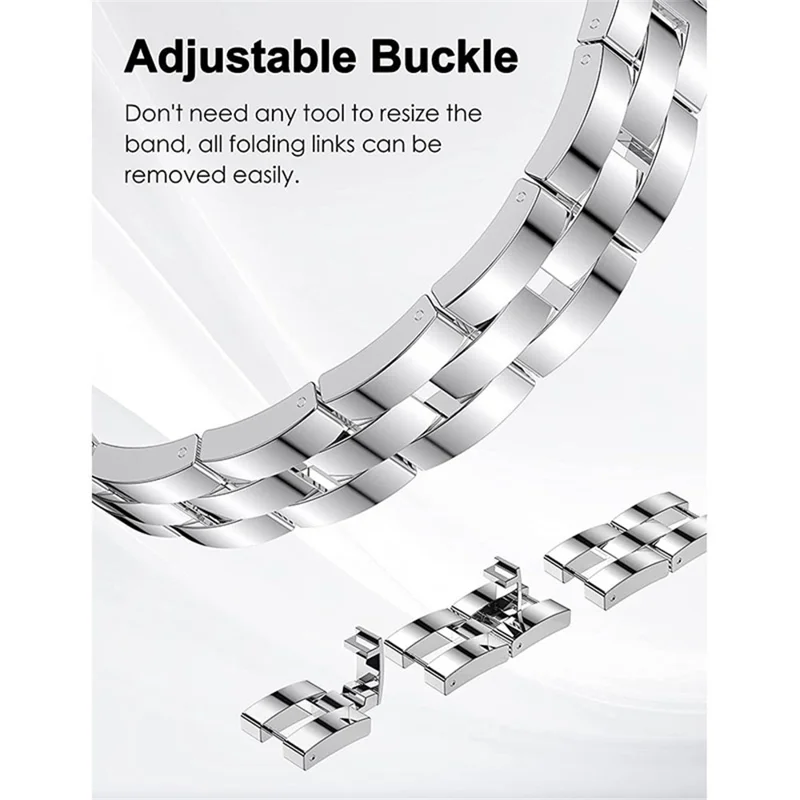 Rhinestone Decor Protective Case + X-shape Metal Watch Strap Scratch-resistant Replacement for Apple Watch Series 3/2/1 42mm - Silver