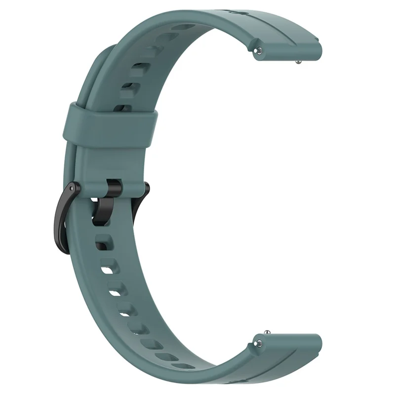 Waterproof Soft Solid Color Silicone Watch Strap Wristband with Buckle for Huawei Watch Fit Mini - Cyan