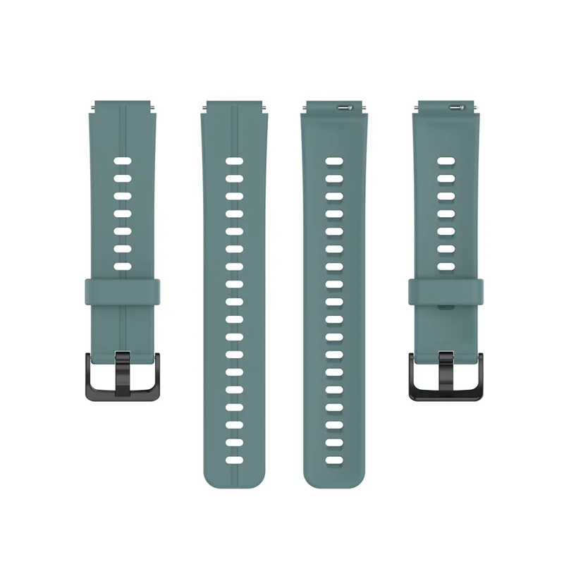 Waterproof Soft Solid Color Silicone Watch Strap Wristband with Buckle for Huawei Watch Fit Mini - Cyan