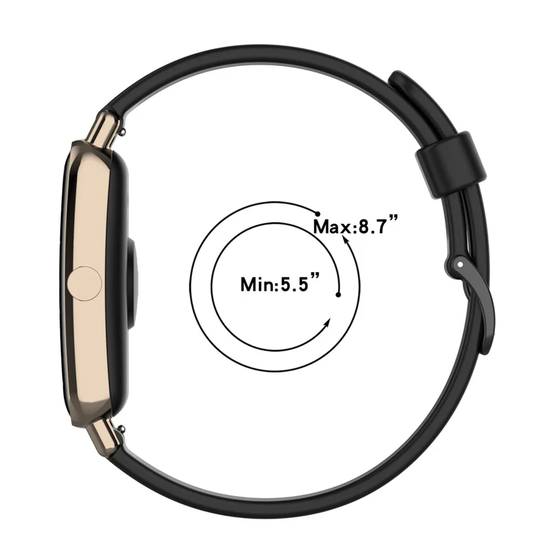 Waterproof Soft Solid Color Silicone Watch Strap Wristband with Buckle for Huawei Watch Fit Mini - Cyan