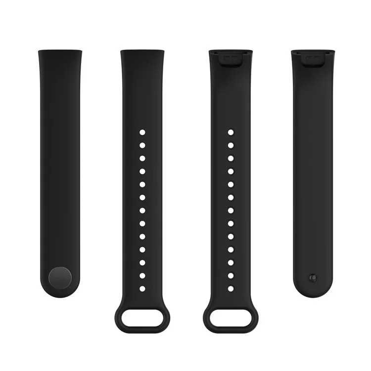 Силиконовый водонепроницаемый мягкий ремешок для часов с пряжкой для Xiaomi Redmi Smart Band Pro - черный