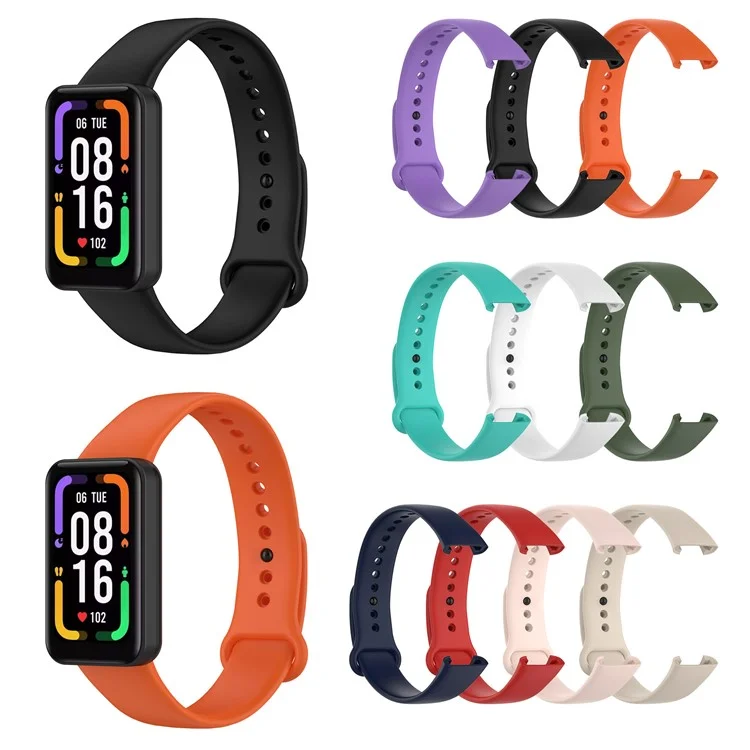 Silicone Waterproof Soft Watch Strap Wristband with Buckle for Xiaomi Redmi Smart Band Pro - Dark Blue