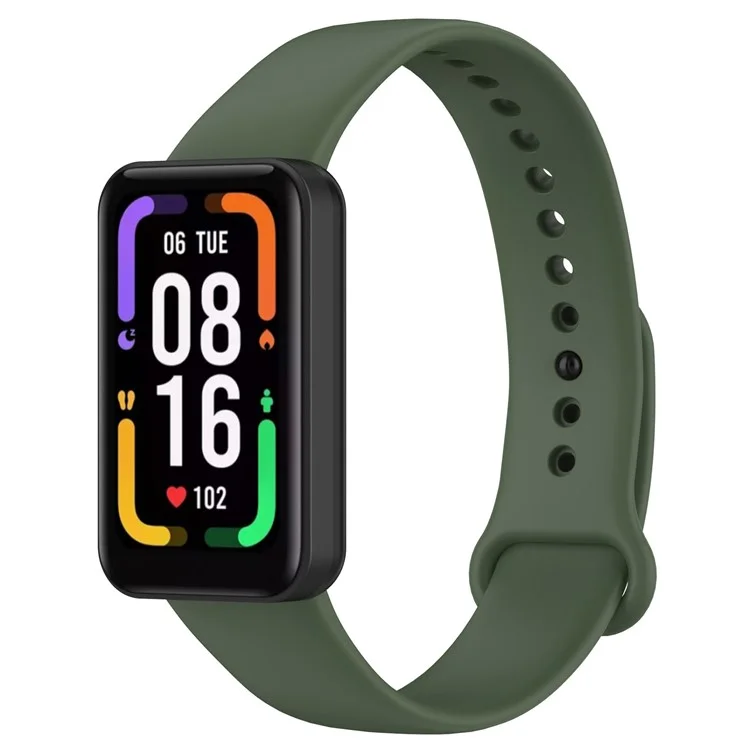 Pulseira de Cinta de Relógio Macio à Prova D'água de Silicone Com Fivela Para Xiaomi Redmi Smart Band Pro - Midnight Green