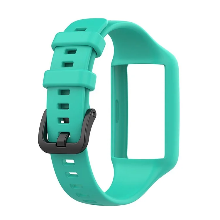 Reemplazo de pulsera inteligente de una sola pieza, funda y correa de silicona para Honor Band 6/Huawei Band 6/Huawei Band 6 pro - Cian