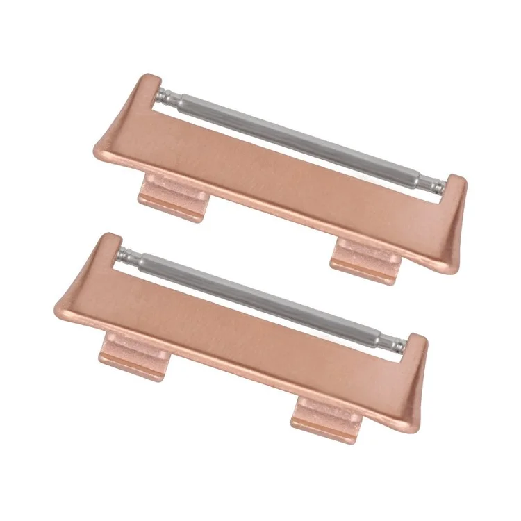 1 Paio di Coppie da 20 mm in Acciaio Inossidabile Connettore di Orologio Sostituzione Dell'adattatore Per Orologio Oppo 2 42 mm - Oro Rosa