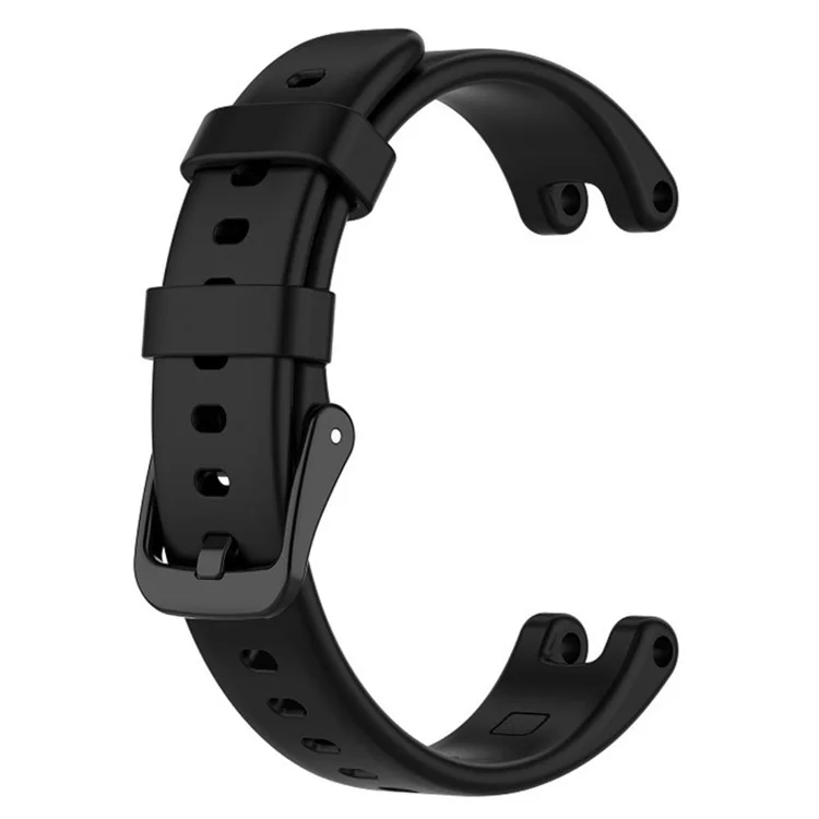 Solid Color Silicone Wrist Band Adjustable Watch Strap with Tools for Garmin Lily - Black