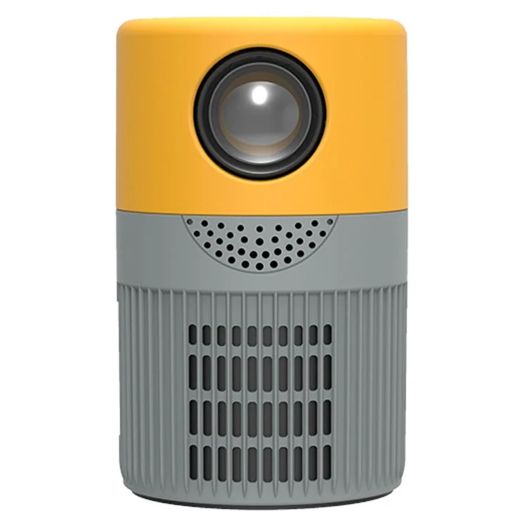 YT400 100 Pulgadas Proyector Para Niños Pantalla Grande LCD Mini Proyector Portátil Proyector De Teatro Familiar Para El Dormitorio Doméstico - Amarillo + Gris / Nosotros Enchufe