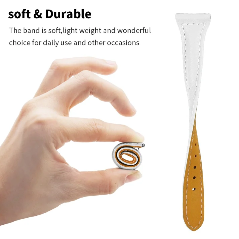 For Fitbit Versa 2/Versa/Versa Lite/Versa SE Stylish Cowhide Genuine Leather Replacement Smart Watch Strap - White