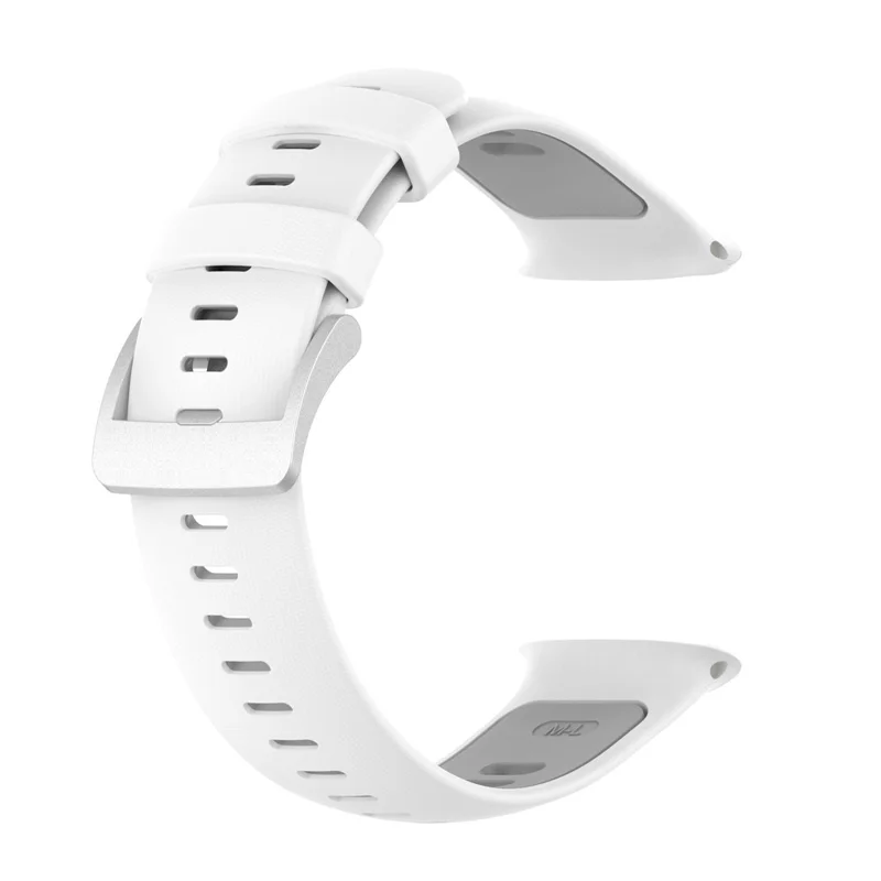 For Polar Vantage V2 Strap Dual Color Silicone Watch Band - White / Grey