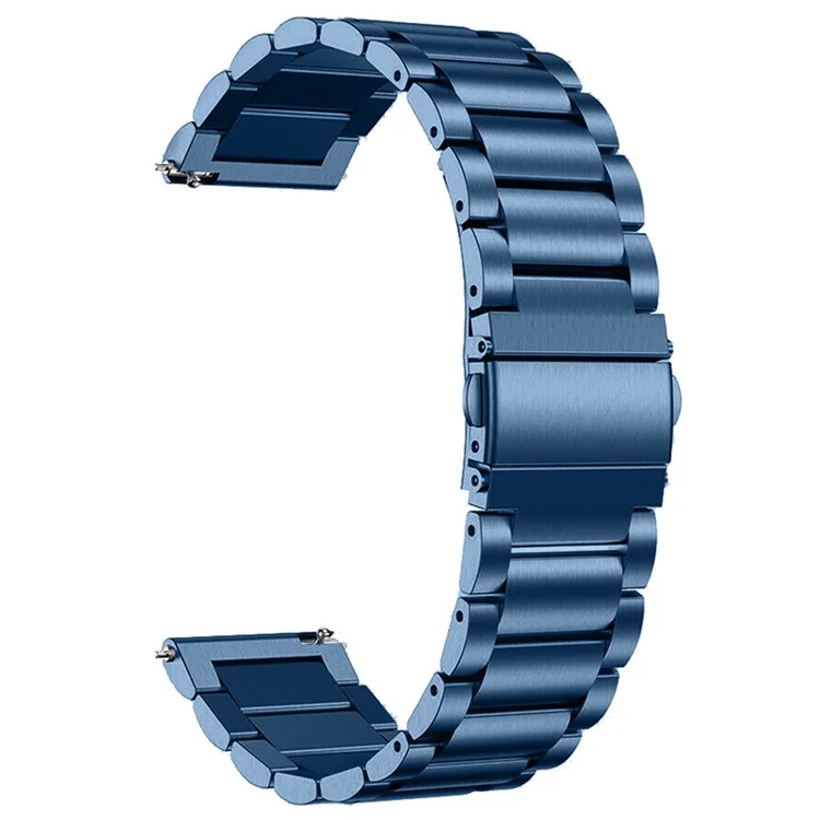 For Garmin Vivomove/Vivomove HR Stainless Steel Watch Strap Quick Release 20mm Watchband with Folding Clasp - Blue