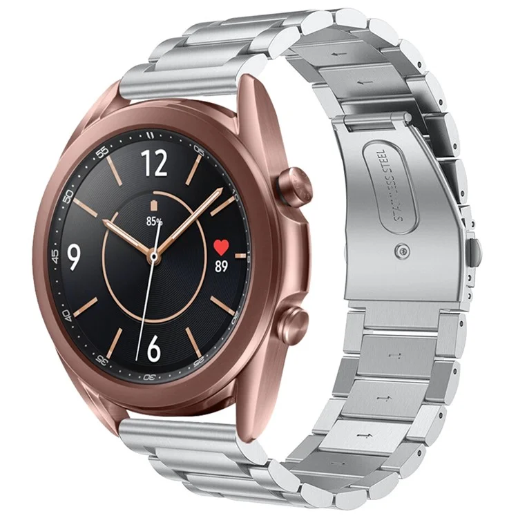 For Huawei Watch GT 2 42mm/Watch 2 Stainless Steel Watch Band Quick Release 20mm Watch Strap Business Watchband - Silver