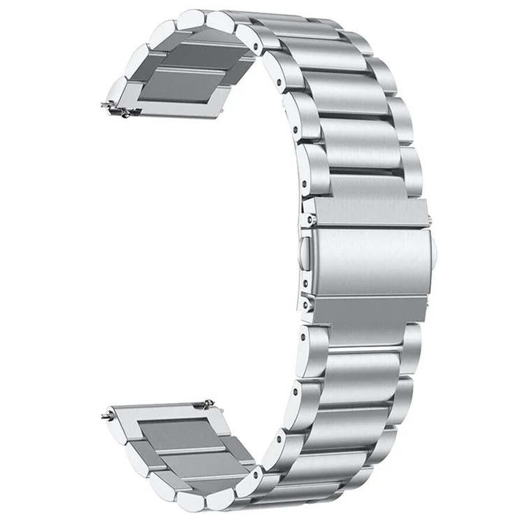 For Huawei Watch GT 2 42mm/Watch 2 Stainless Steel Watch Band Quick Release 20mm Watch Strap Business Watchband - Silver