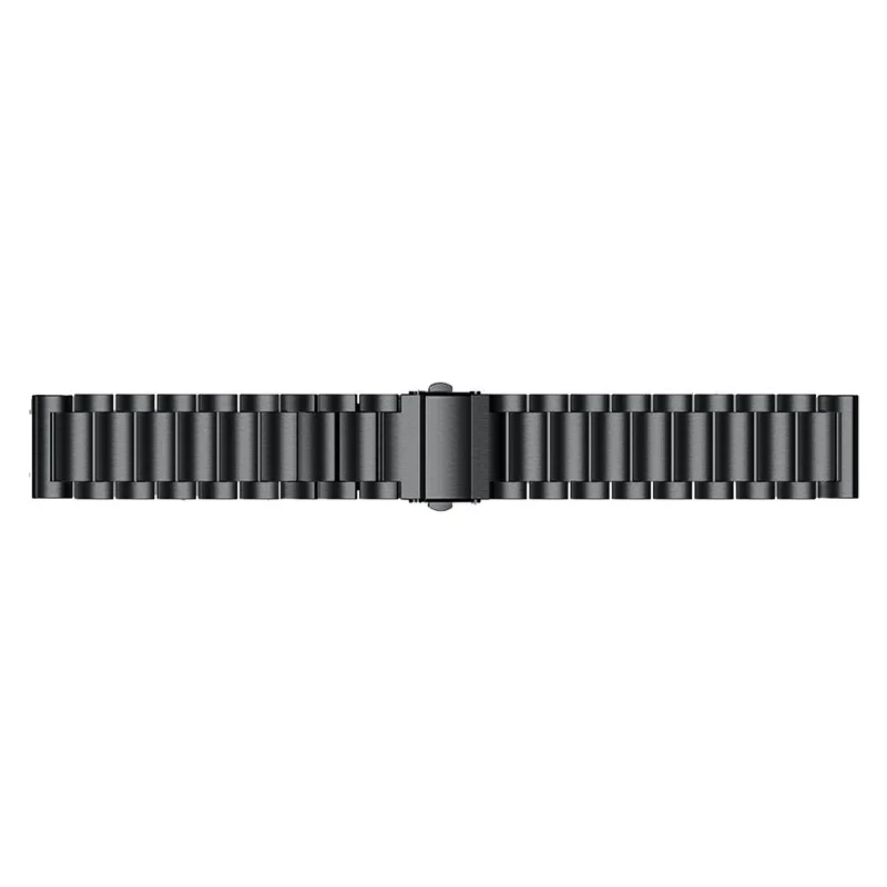 20mm Quick Release Watchband for Garmin Vivomove Luxe/Garminmove Luxe Stainless Steel Watch Strap with Folding Clasp - Black