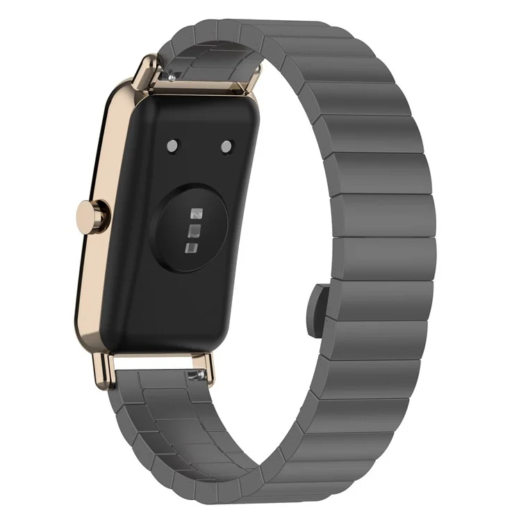 For Huawei Watch Fit Mini 16mm Stainless Steel Watchband Smart Watch Strap Replacement - Grey