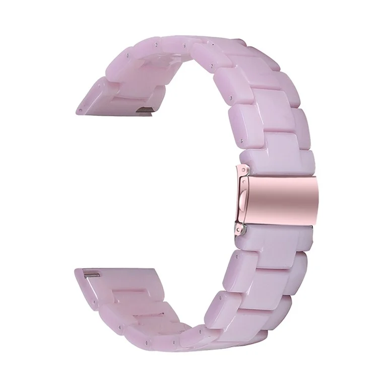 Banda di Orologi in Resina da 20 mm Per Huawei Watch 2/Watch GT 2 42mm, Cinturino di Ricambio in Acciaio Inossidabile - Viola Chiaro