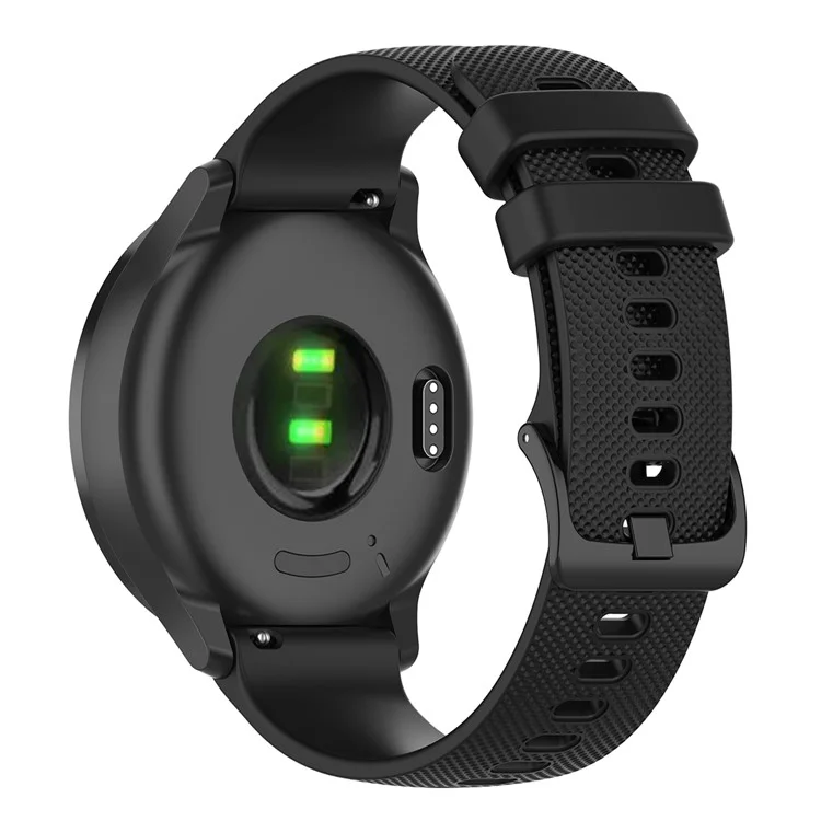 Для Garmin Vivomove Sport/Venu 2 Plus 20mm Силиконовый Смарт-Часы Ремешок Сетчатая Текстура Регулируемый Ремешок - Черный