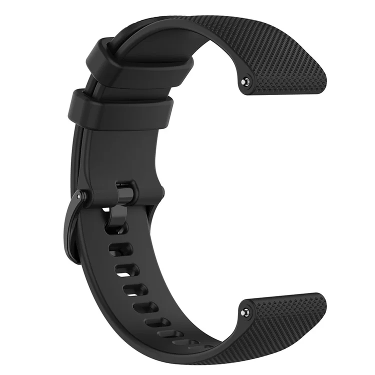 Per Garmin Vivomove Sport / Venu 2 Plus 20mm Silicone Smart Watch Strap Grid Texture Braccialetto Regolabile - Nero