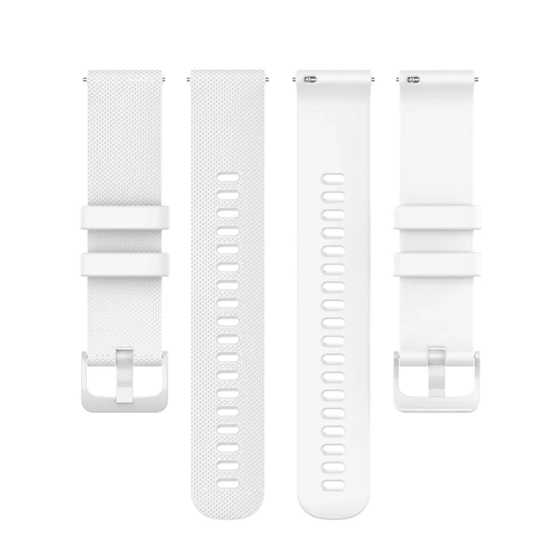For Garmin Vivomove Sport/Venu 2 Plus 20mm Silicone Smart Watch Strap Grid Texture Adjustable Wristband - White