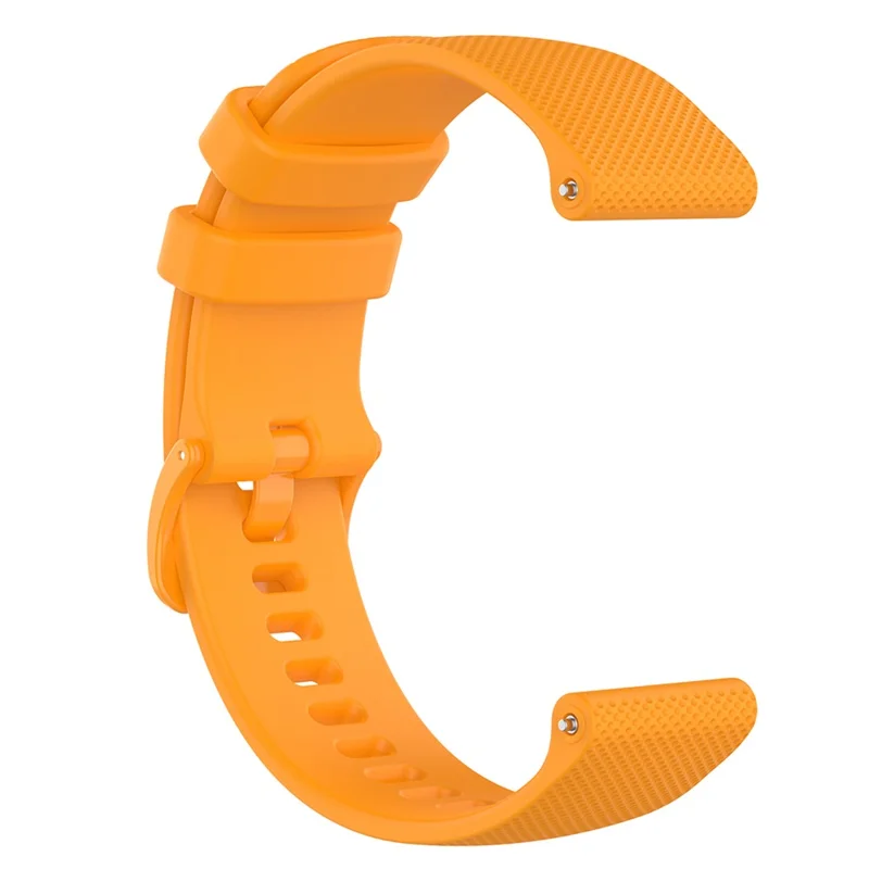 For Garmin Vivomove Sport/Venu 2 Plus 20mm Silicone Smart Watch Strap Grid Texture Adjustable Wristband - Yellow