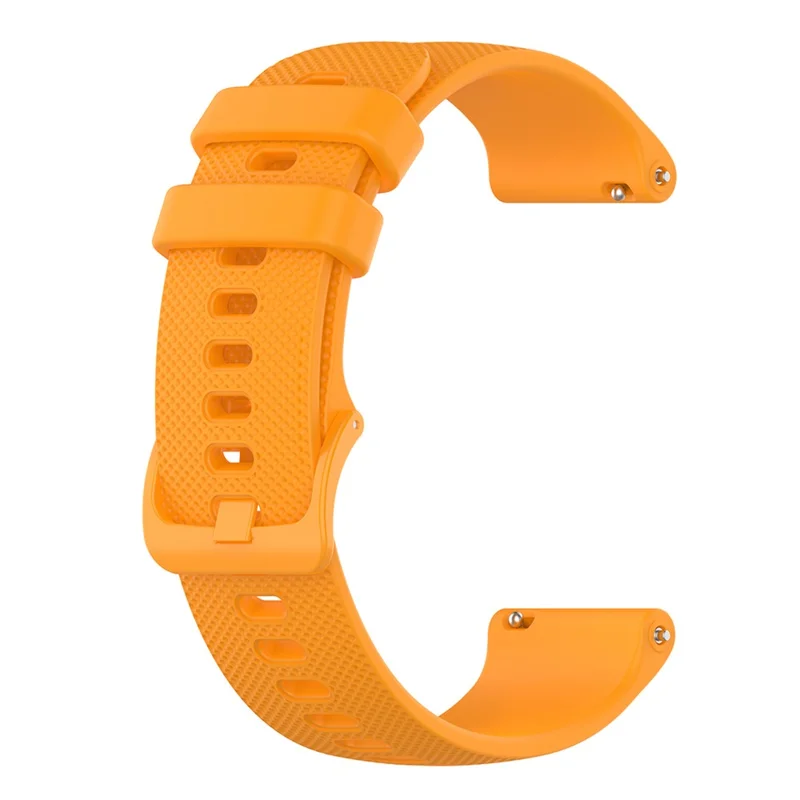 For Garmin Vivomove Sport/Venu 2 Plus 20mm Silicone Smart Watch Strap Grid Texture Adjustable Wristband - Yellow