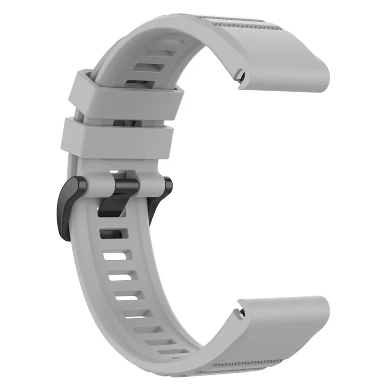 For Garmin Fenix 7/Epix Solid Color Quick Release Silicone Watch Band Replacement Wrist Strap 22mm - Grey