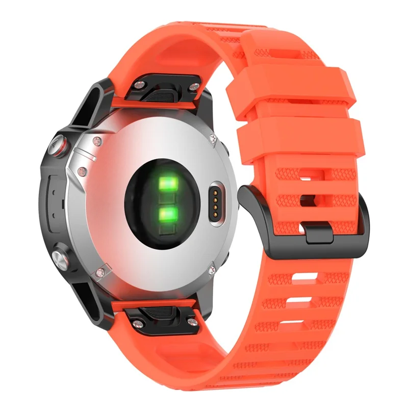 For Garmin Fenix 7/Epix Solid Color Quick Release Silicone Watch Band Replacement Wrist Strap 22mm - Coral