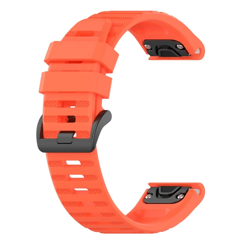 For Garmin Fenix 7/Epix Solid Color Quick Release Silicone Watch Band Replacement Wrist Strap 22mm - Coral