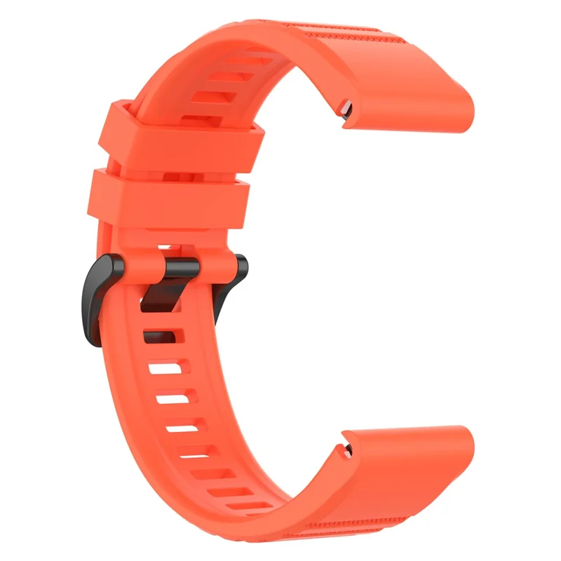 For Garmin Fenix 7/Epix Solid Color Quick Release Silicone Watch Band Replacement Wrist Strap 22mm - Coral
