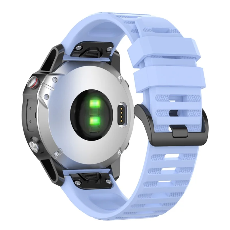 For Garmin Fenix 7/Epix Solid Color Quick Release Silicone Watch Band Replacement Wrist Strap 22mm - Baby Blue