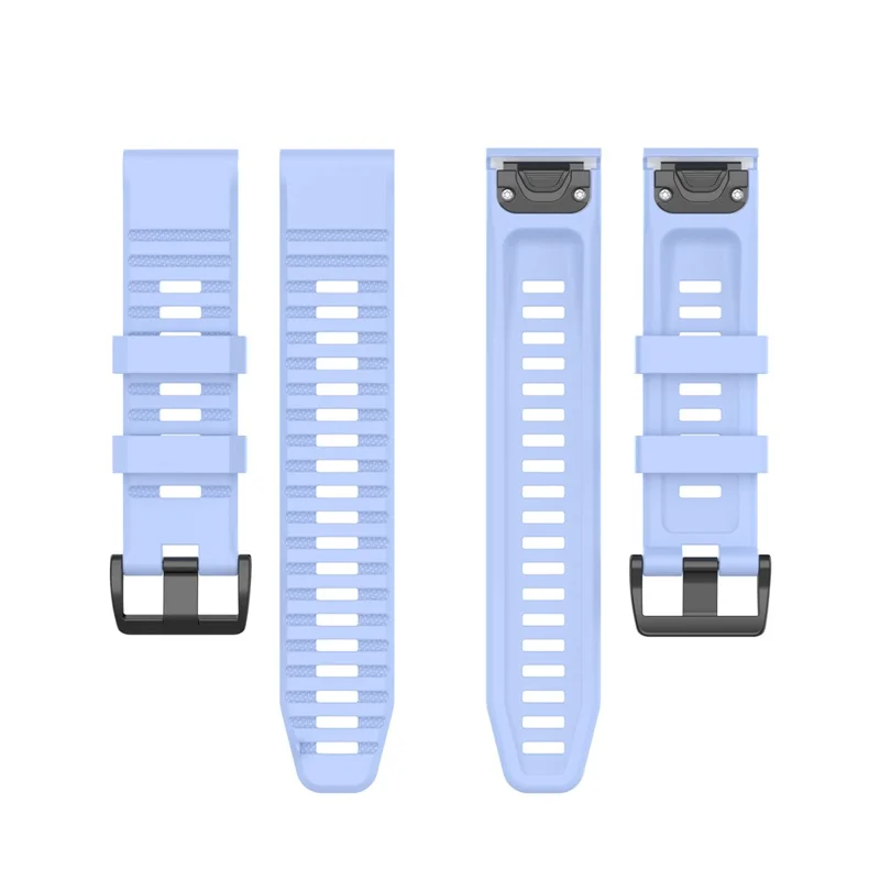 For Garmin Fenix 7/Epix Solid Color Quick Release Silicone Watch Band Replacement Wrist Strap 22mm - Baby Blue