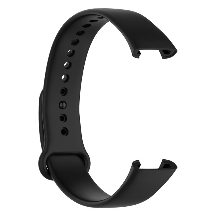 Para Xiaomi Redmi Smart Band Pro Solid Color Soft Silicone Watch Band Adjustable Wrist Strap - Negro