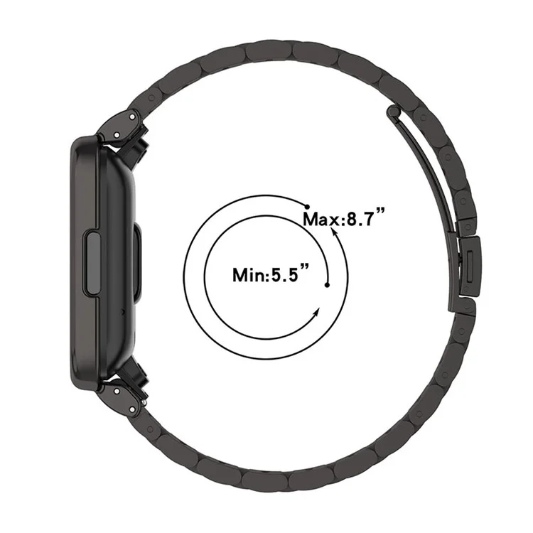 Para Xiaomi Redmi Watch 2 Lite Metal Three Beads Wrist Strap+Watch Case - Rose Gold