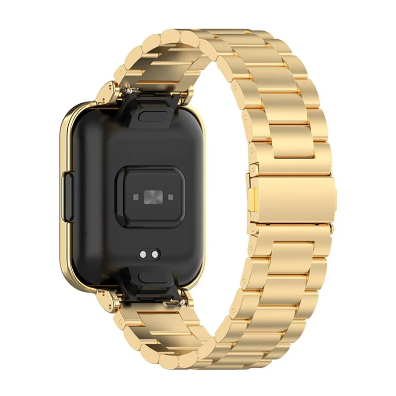 Для Xiaomi Redmi Watch 2 Lite Металлический ремешок с тремя бусинами + Чехол для часов - Золотой