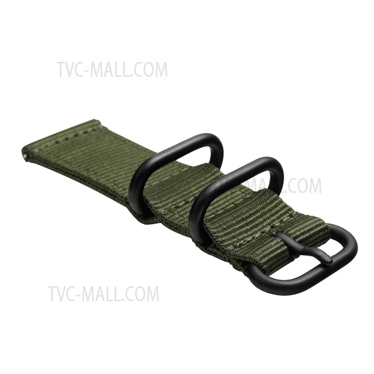 Для Suunto 9/Suunto 9 Baro Nylon Watch Strap Three Heavy Buckles Watch Band Replacement 24mm - Army Green
