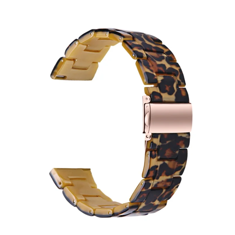 For Garmin Vivoactive 3/Vivoactive 3 Music/Venu Smooth Durable Resin Watch Strap Replacement Wrist Band 20mm - Leopard Print